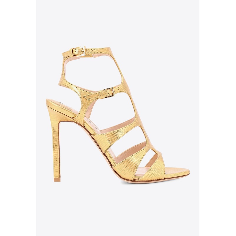 Paradis 105 Lizard Print Leather Sandals