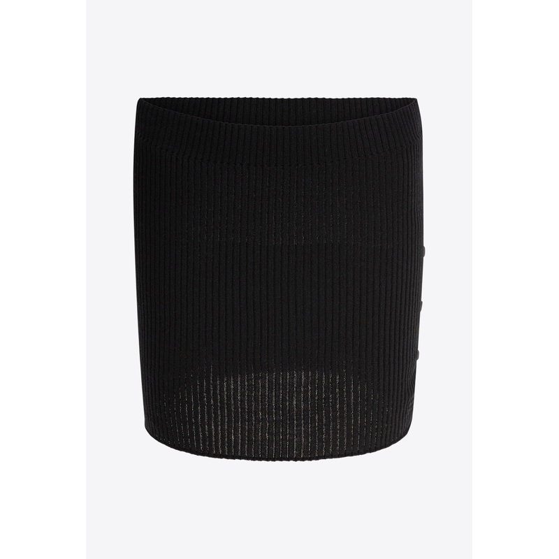 Ribbed Knit Mini Skirt
