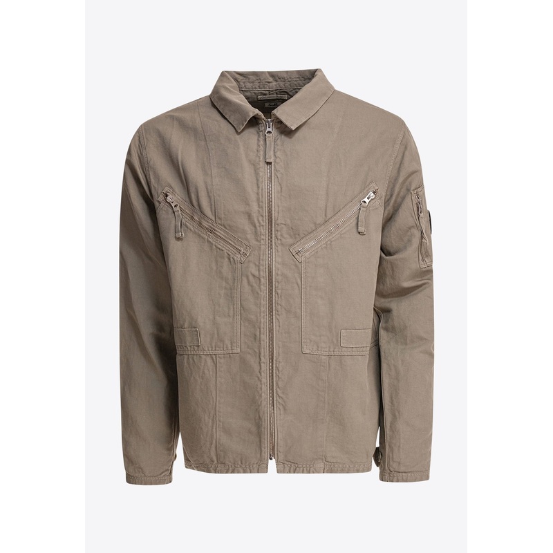 Signature Lens Zip-Up Overshirt