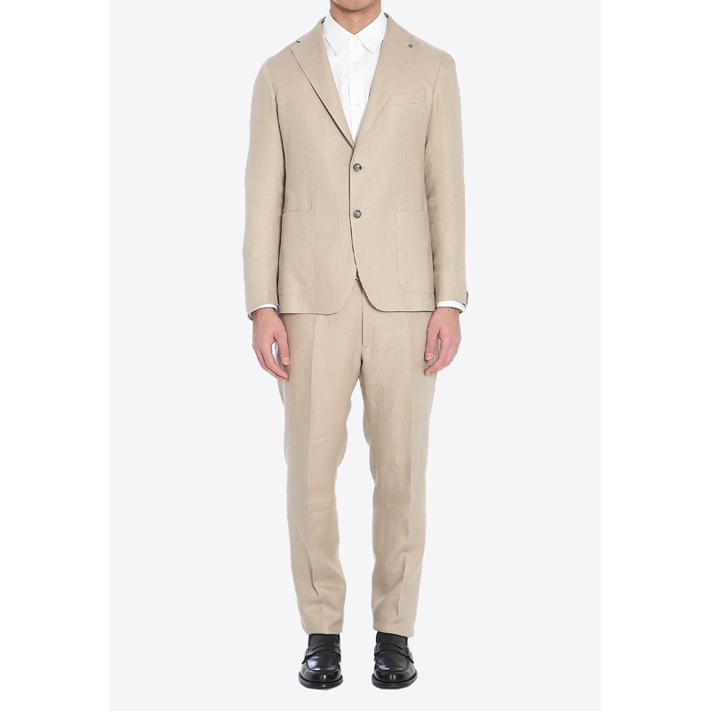 Single-Breasted Linen Suit
