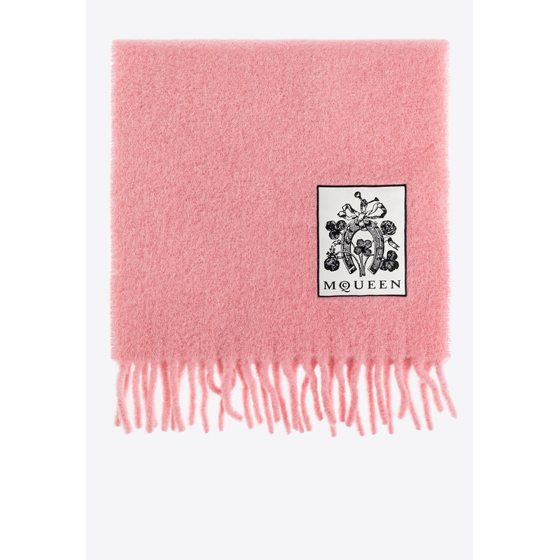 Wool-Blend Scarf with Fringes