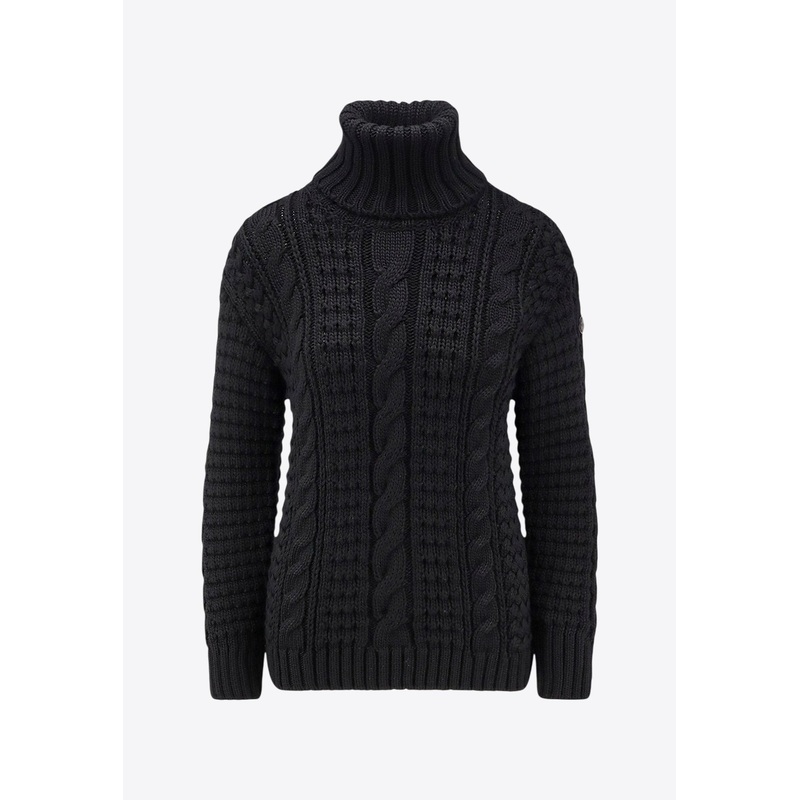 X EE72 by Edward Enninful Cable Knit Turtleneck Sweater