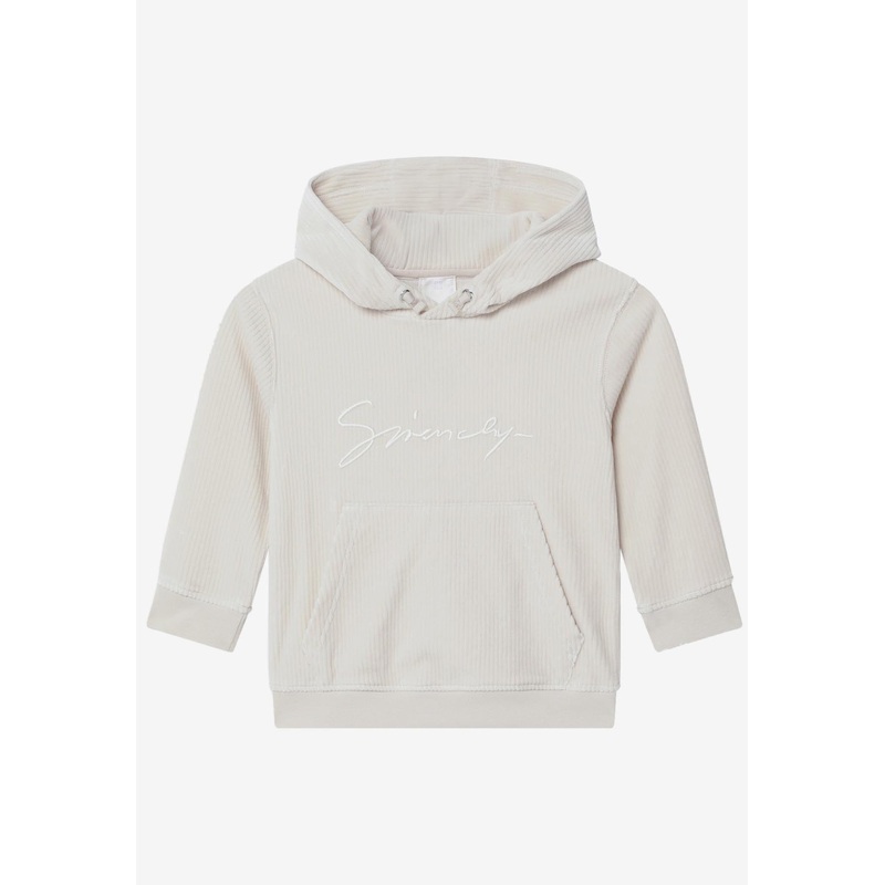 Boys Signature Logo Ribbed Hoodie