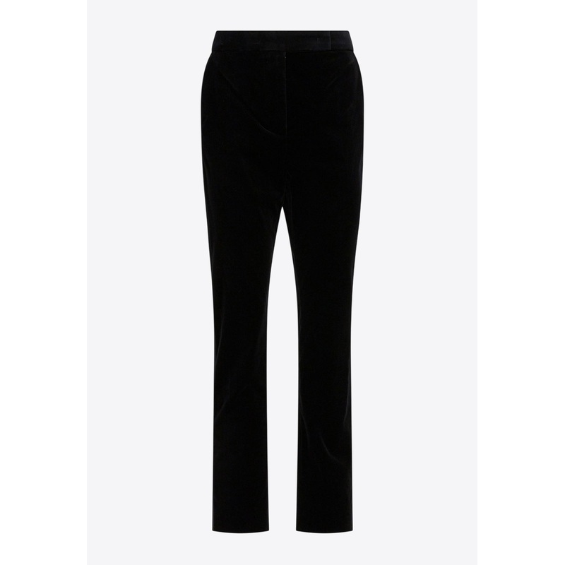 Cabreo Velvet Straight-Leg Pants