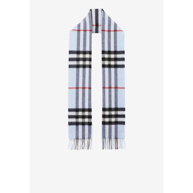 Check-Pattern Cashmere Scarf