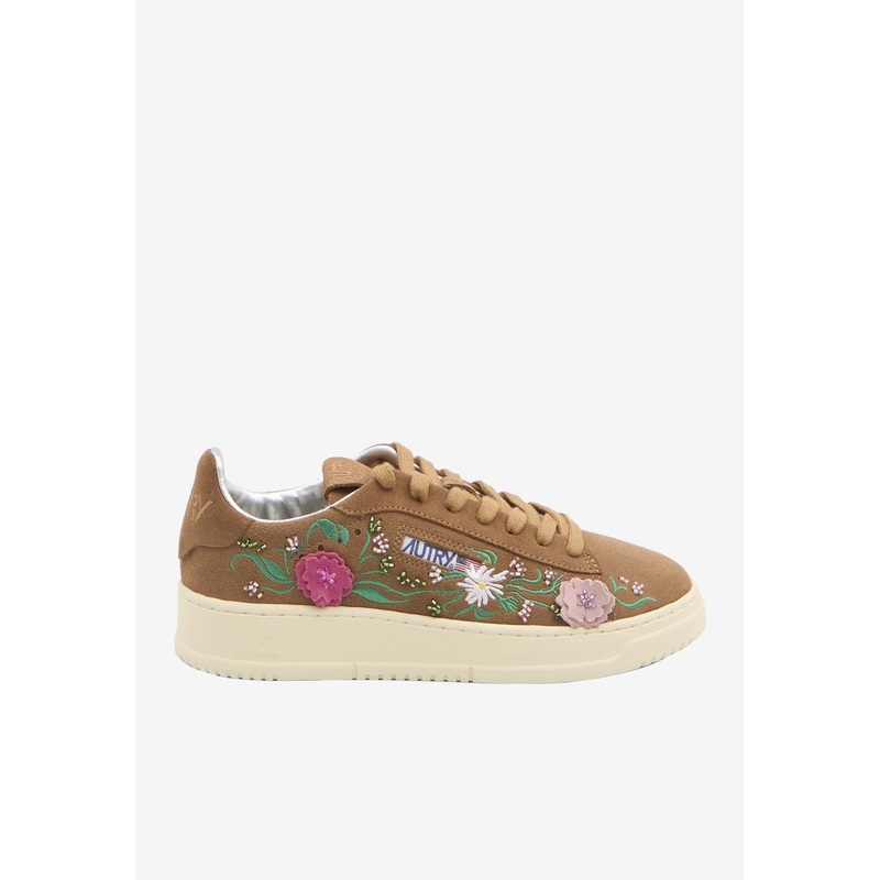 Dallas Embroidered Suede Sneakers