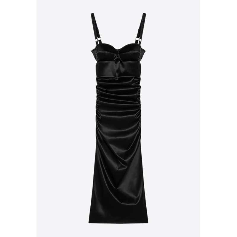 Draped Brassiere Midi Dress