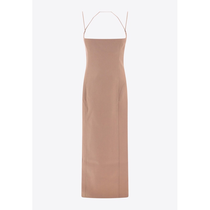Gabardine Wool Midi Dress