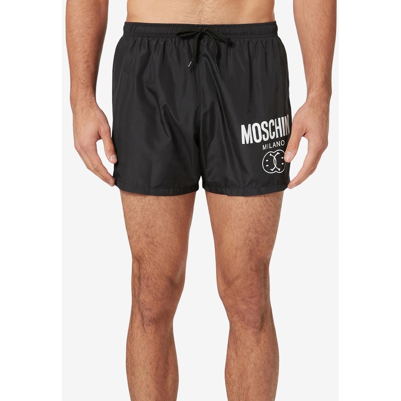 Logo Print Nylon Swim Shorts