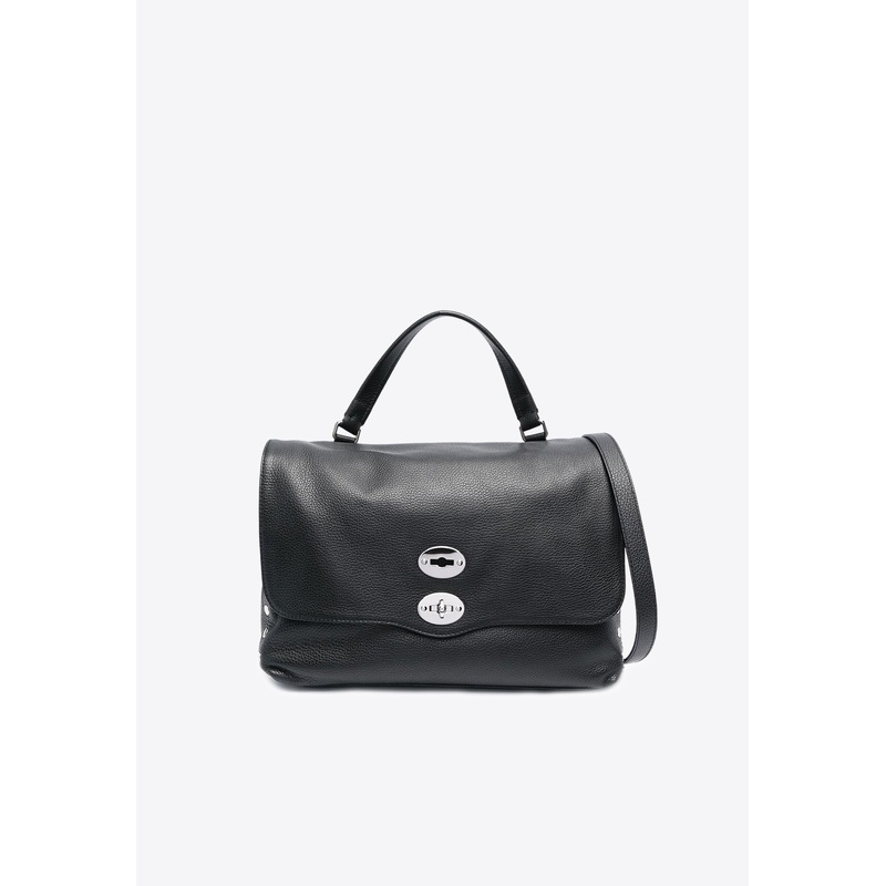 Medium Postina Leather Shoulder Bag