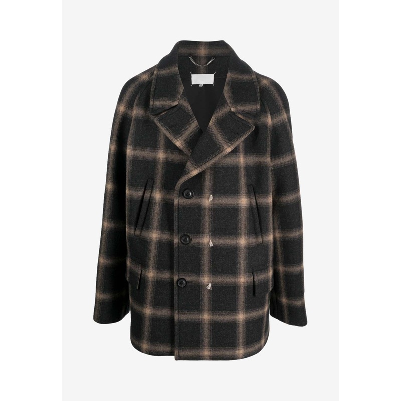 Pendleton Checked Double-Breasted Coat