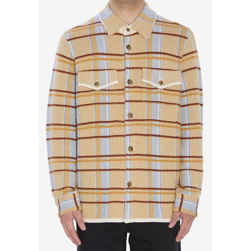 Plaid Check Cashmere Shirt