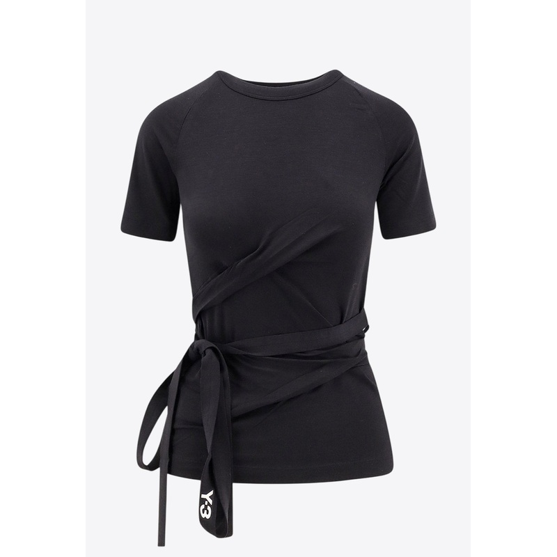 Short-Sleeved Wrap T-shirt