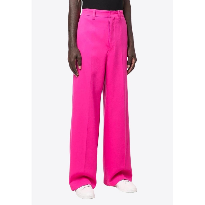 Tailored Wool Wide-Leg Pants