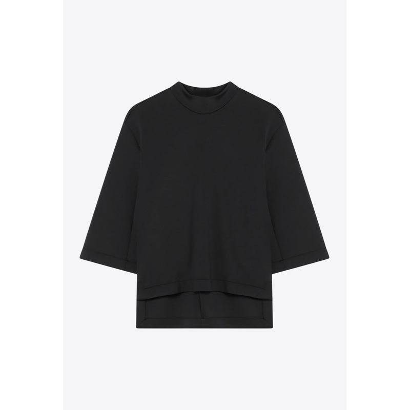 Asymmetric Hem Short-Sleeved T-shirt