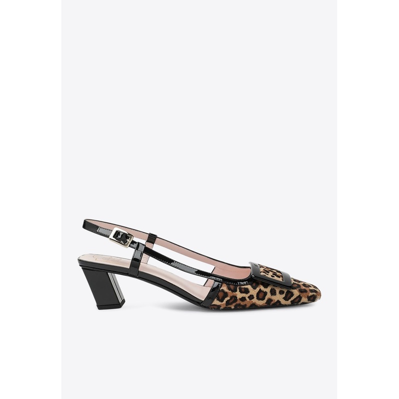 Belle Vivier 45 Leopard-Print Slingback Pumps
