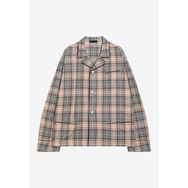 Checked Long-Sleeved Shirt