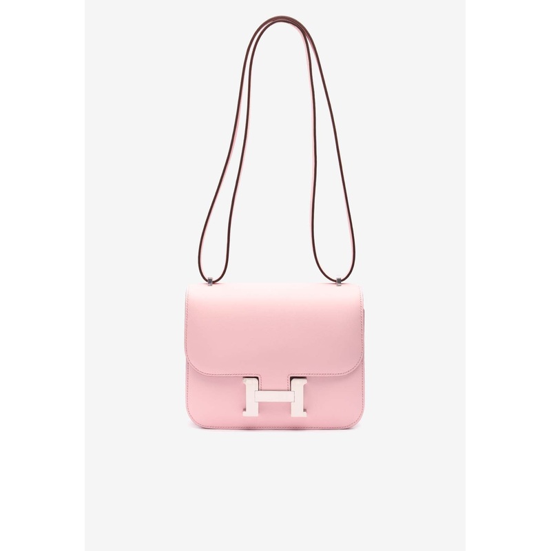 Constance 18 in Rose Sakura Swift Leather with Palladium Hardware