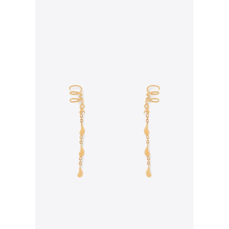 Iconic-Lettering Drop Earrings