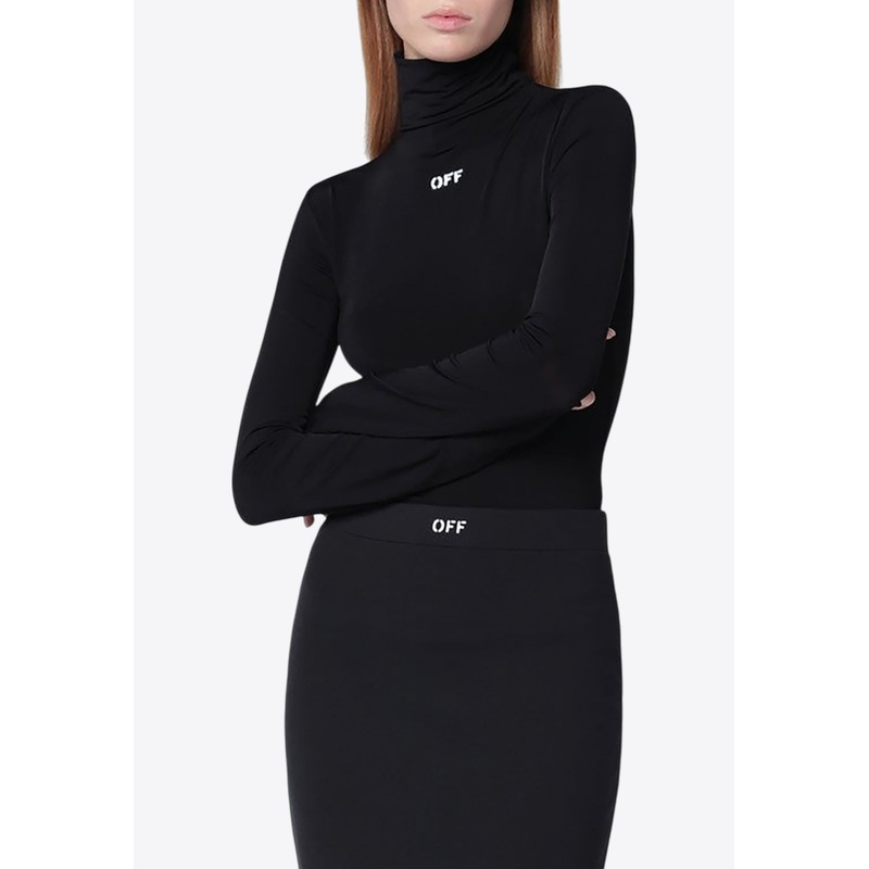 Logo-Embossed Long-Sleeved Top