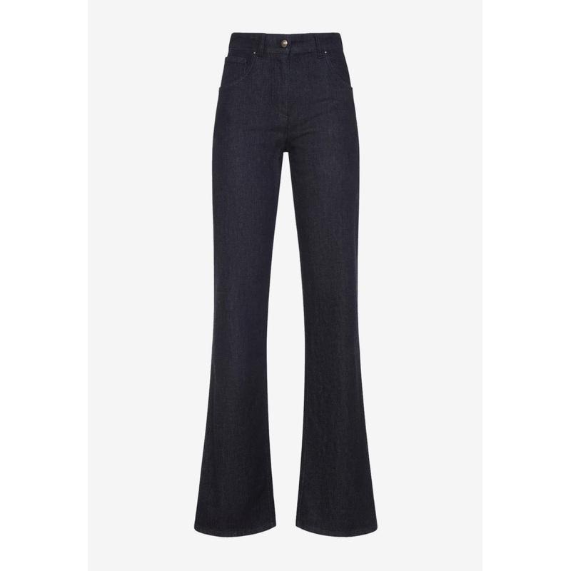 Logo Patch Flared-Leg Jeans