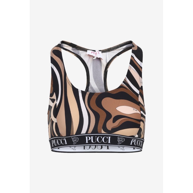 Marmo Print Bra Top
