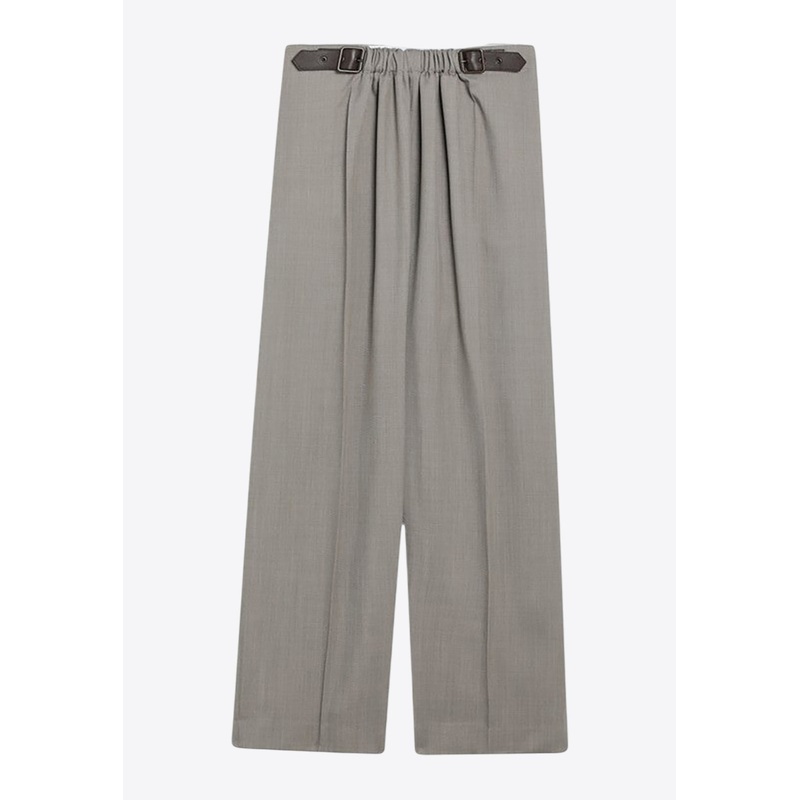 Mlange Wool Pants with Belt