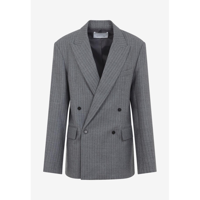 Newark Pinstripe Double-Breasted Blazer