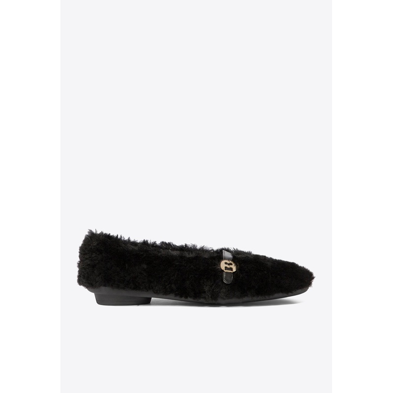 Noella Fur Shearling Ballet Flats