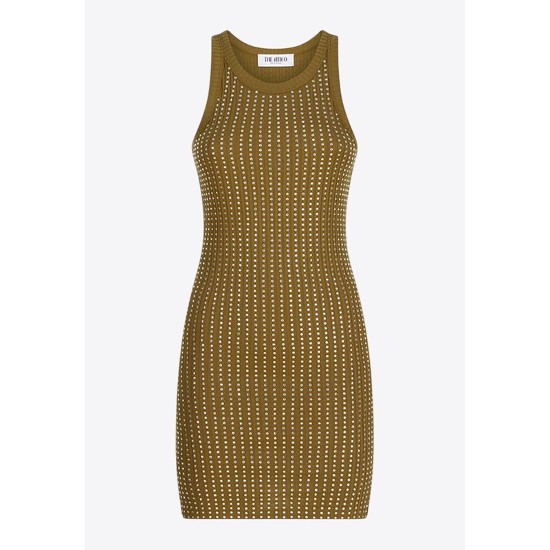 Rhinestone Embellished Mini Dress