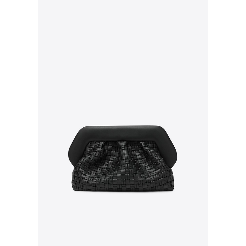 Woven Bios Leather Clutch Bag