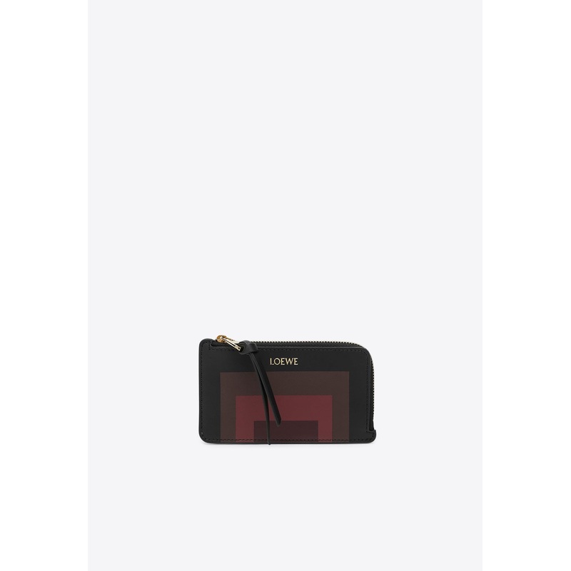 X Josef Albers Leather Zip Wallet