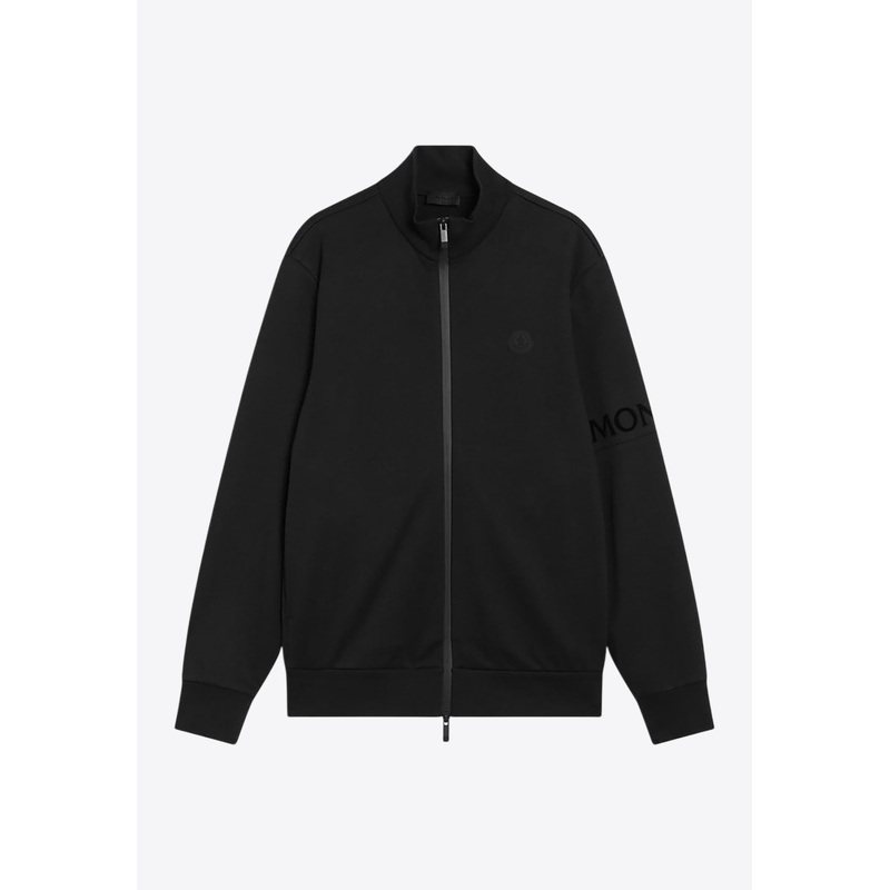 Zip-Up Sweatshirt with Logo-Patch