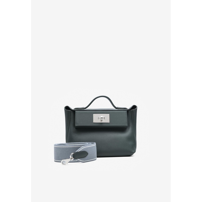 24/24 - 21 in Vert Mangrove Swift and Evercolor Leather with Gold hardware and Wool Strap