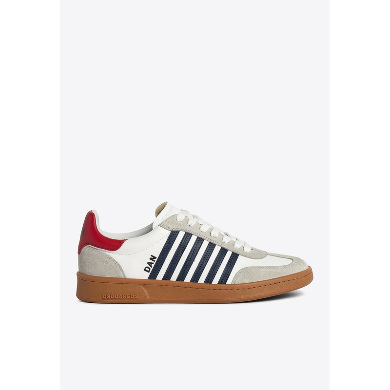 Boxer Paneled Leather Sneakers