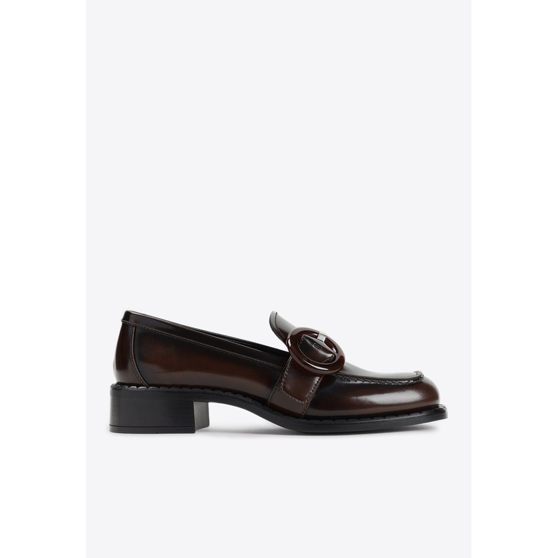 Brushed Leather Loafers