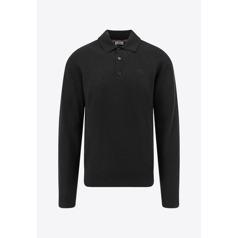 Cashmere Long-Sleeved Polo Sweater
