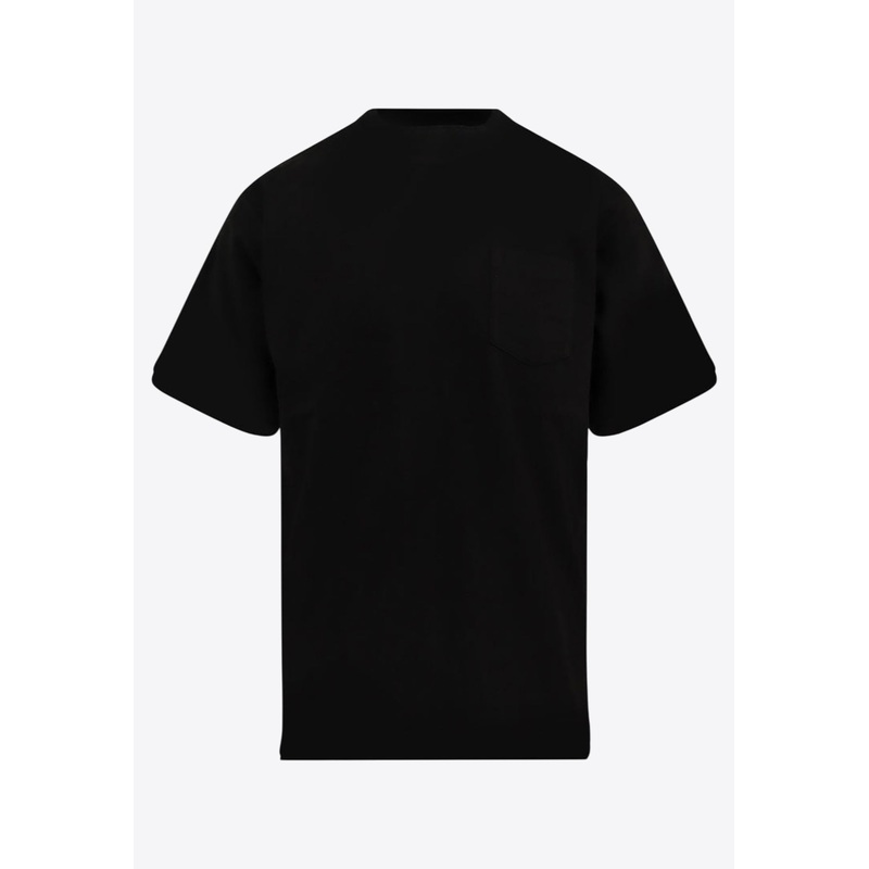 Crewneck T-shirt with Nylon Inserts