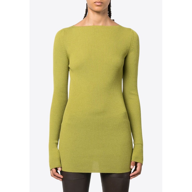 Cut-Out Ribbed Sweater