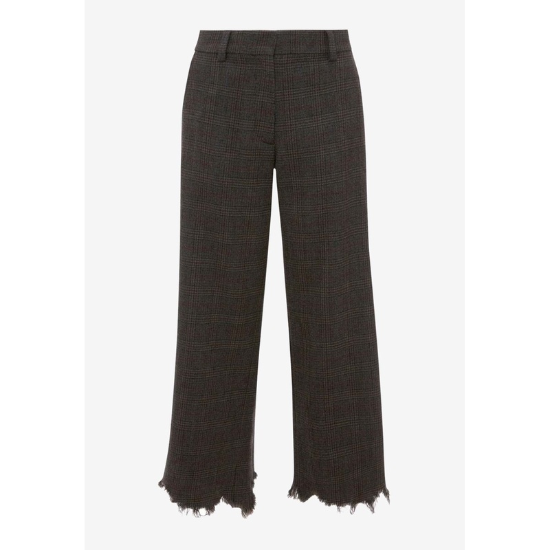 Distressed Checked Pants