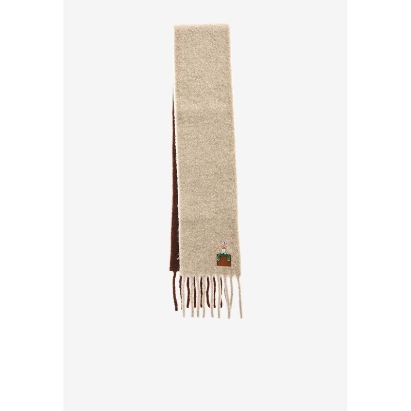 Fringed Wool-Blend Scarf