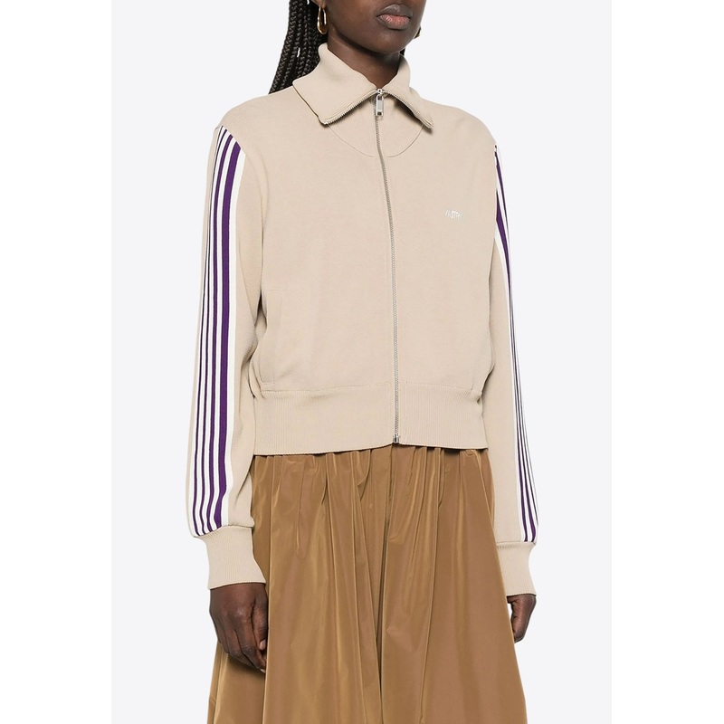 Knitted Zip-Up Tennis Jacket