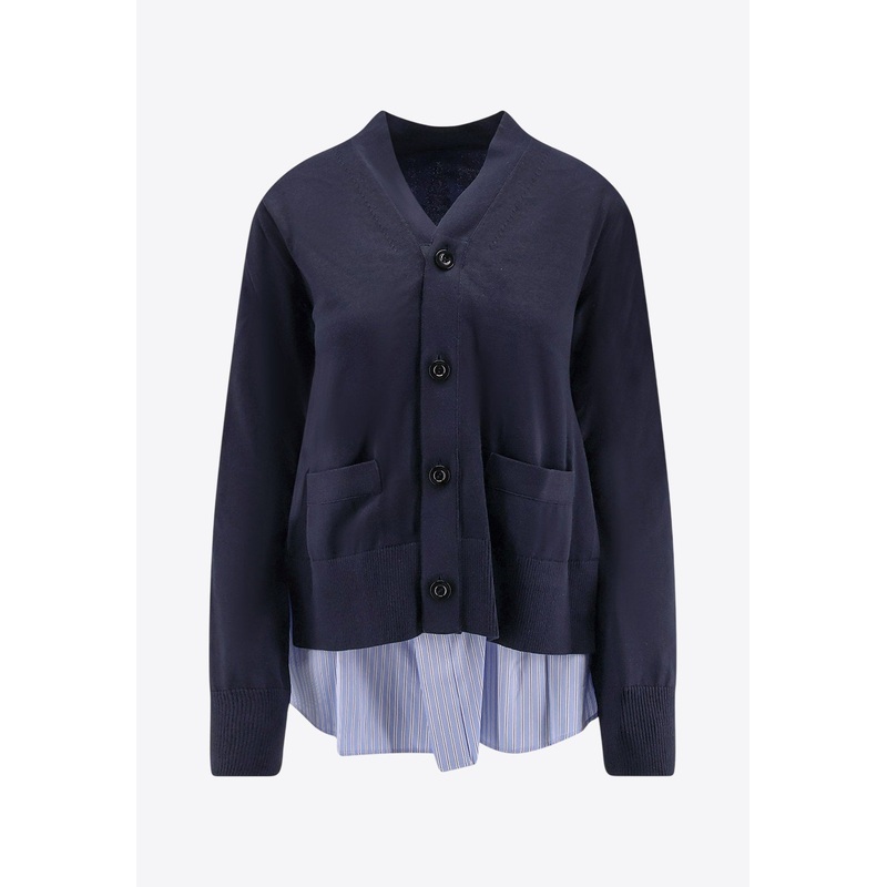 Layered Buttoned Cardigan