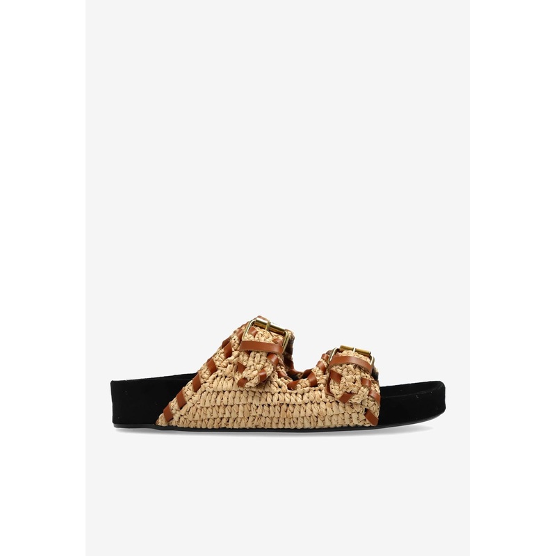 Lennyo Woven Leather Slides