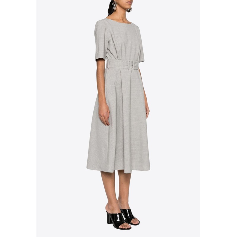 Lille Flared Belted Midi Dress