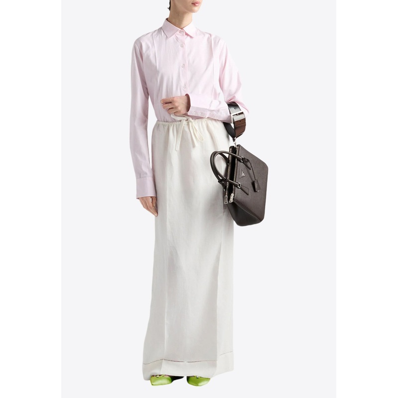 Logo-Embroidered Maxi Skirt