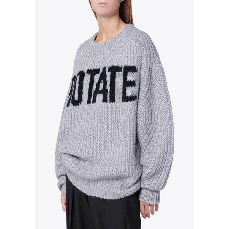 Logo-Intarsia Crewneck Sweater