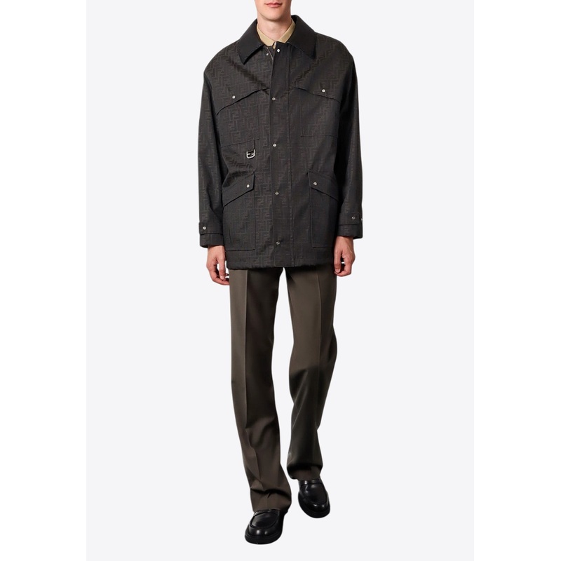 Single-Breasted FF Jacquard Jacket