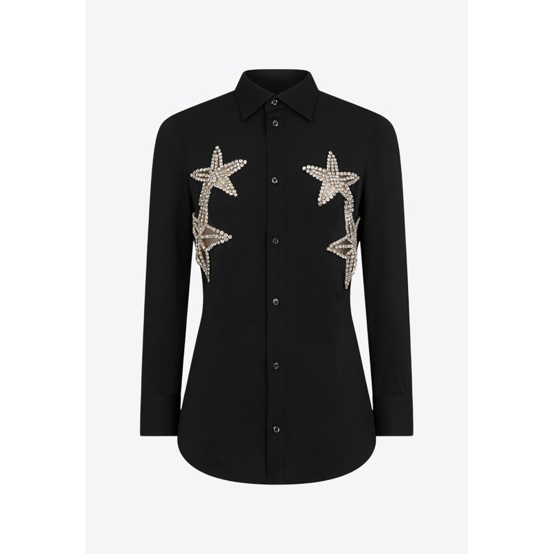 Starry Night Crystal-Embellished Shirt