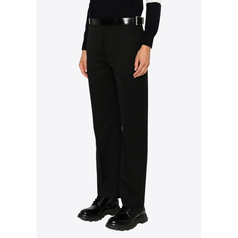 Straight-Leg Belted Pants